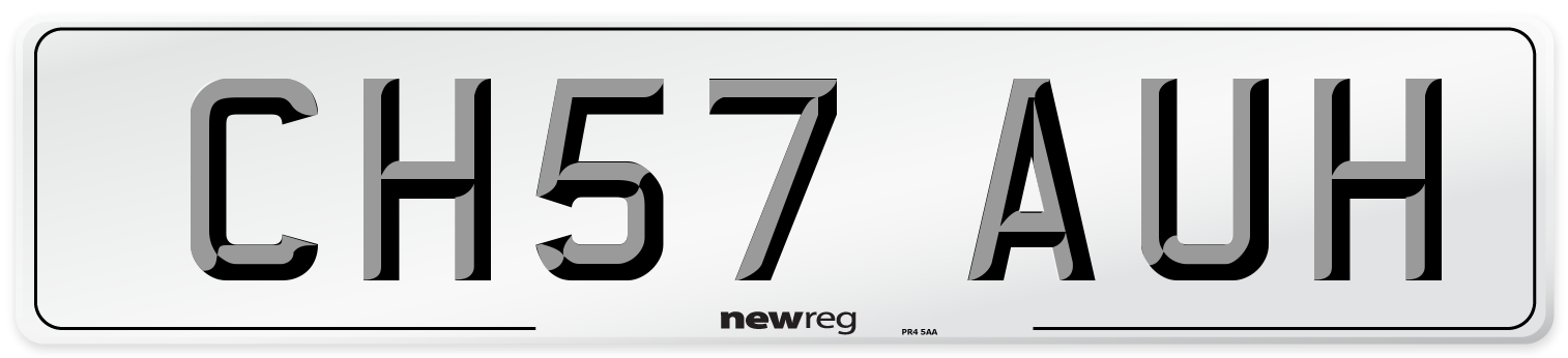 CH57 AUH Number Plate from New Reg